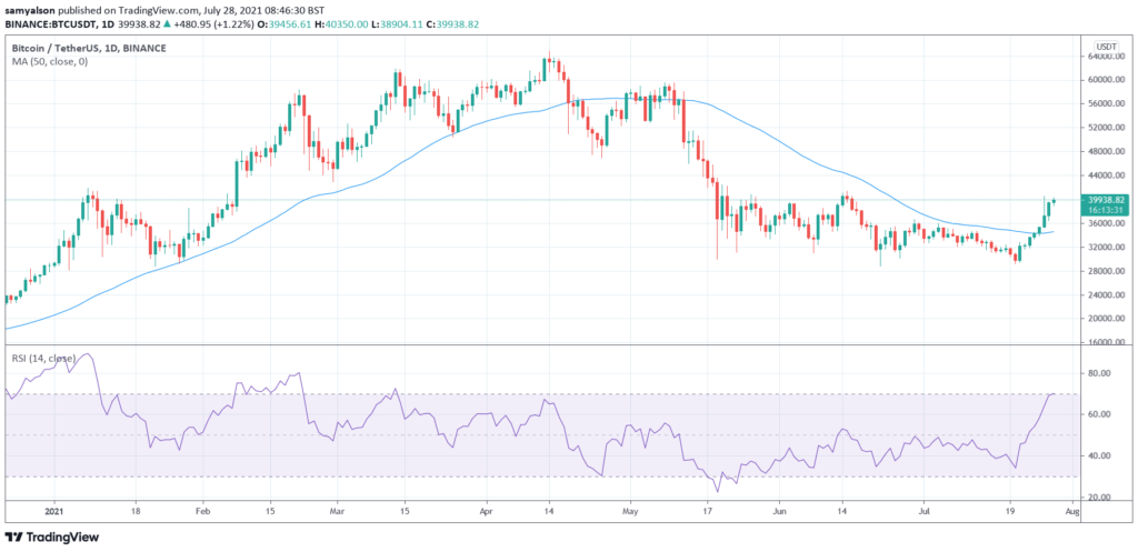 Bitcoin daily YTD