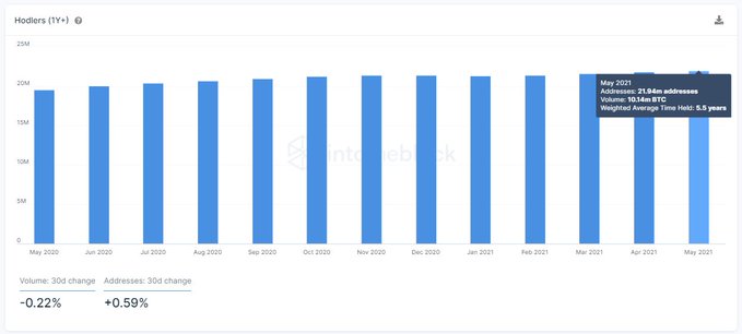 Long term Bitcoin holders remain steady