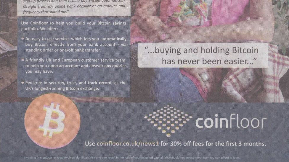 Bitcoin ad by Coinfloor
